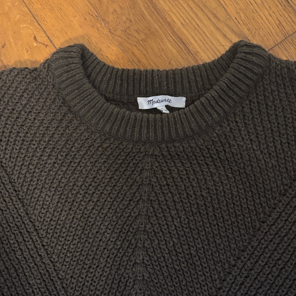 Madewell Women's Crewneck Sweater in Dark Olive